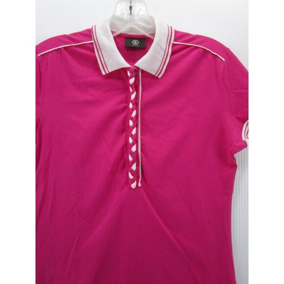 Bogner Polo Shirt Medium Golf Tennis Preppy Pullover Braided Logo * - Picture 2 of 13
